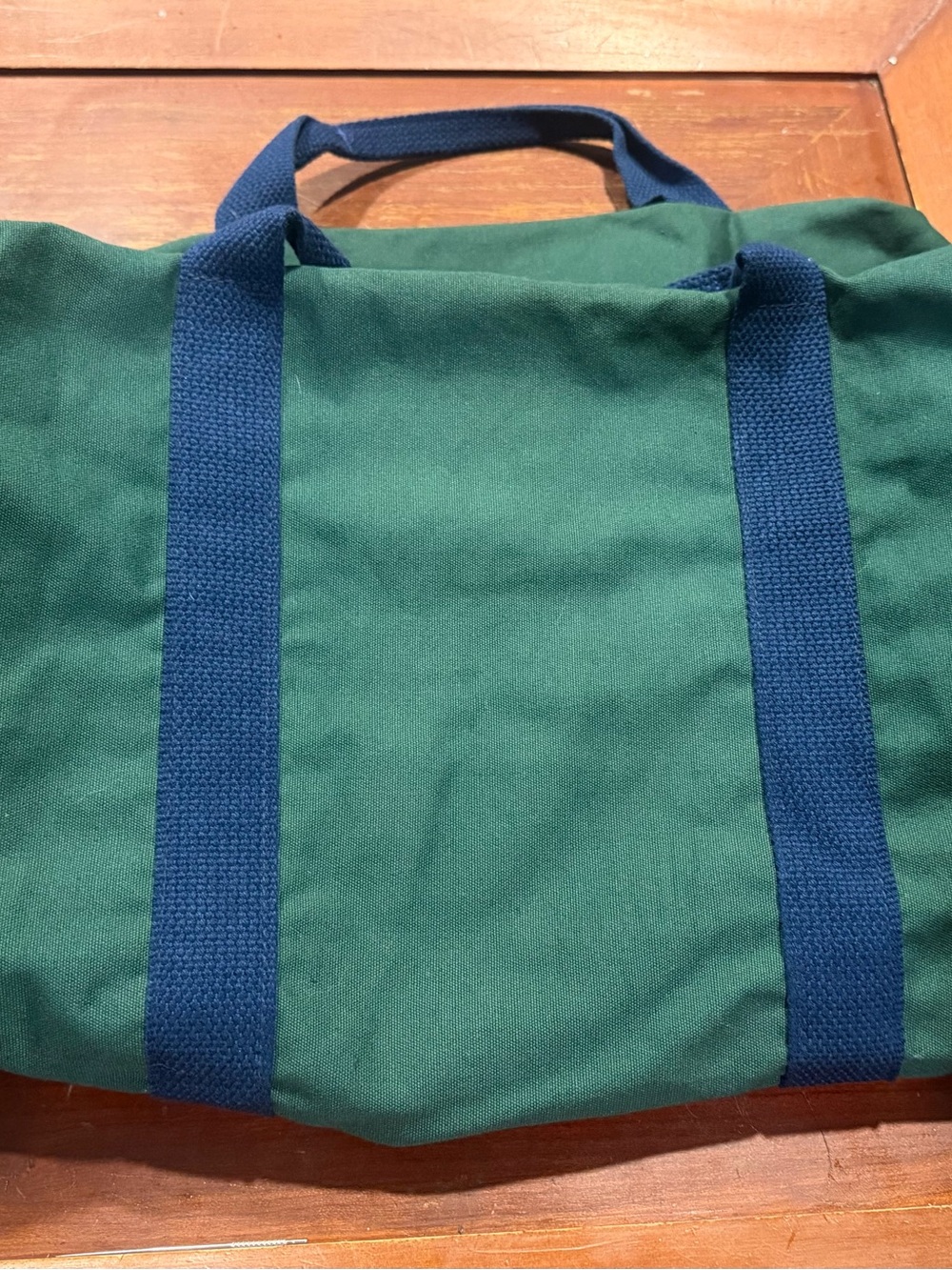 Vintage Rolex Duffle Bag Canvas Promotional Travel Gym Green W/ Blue Trim Strap - Picture 6 of 12
